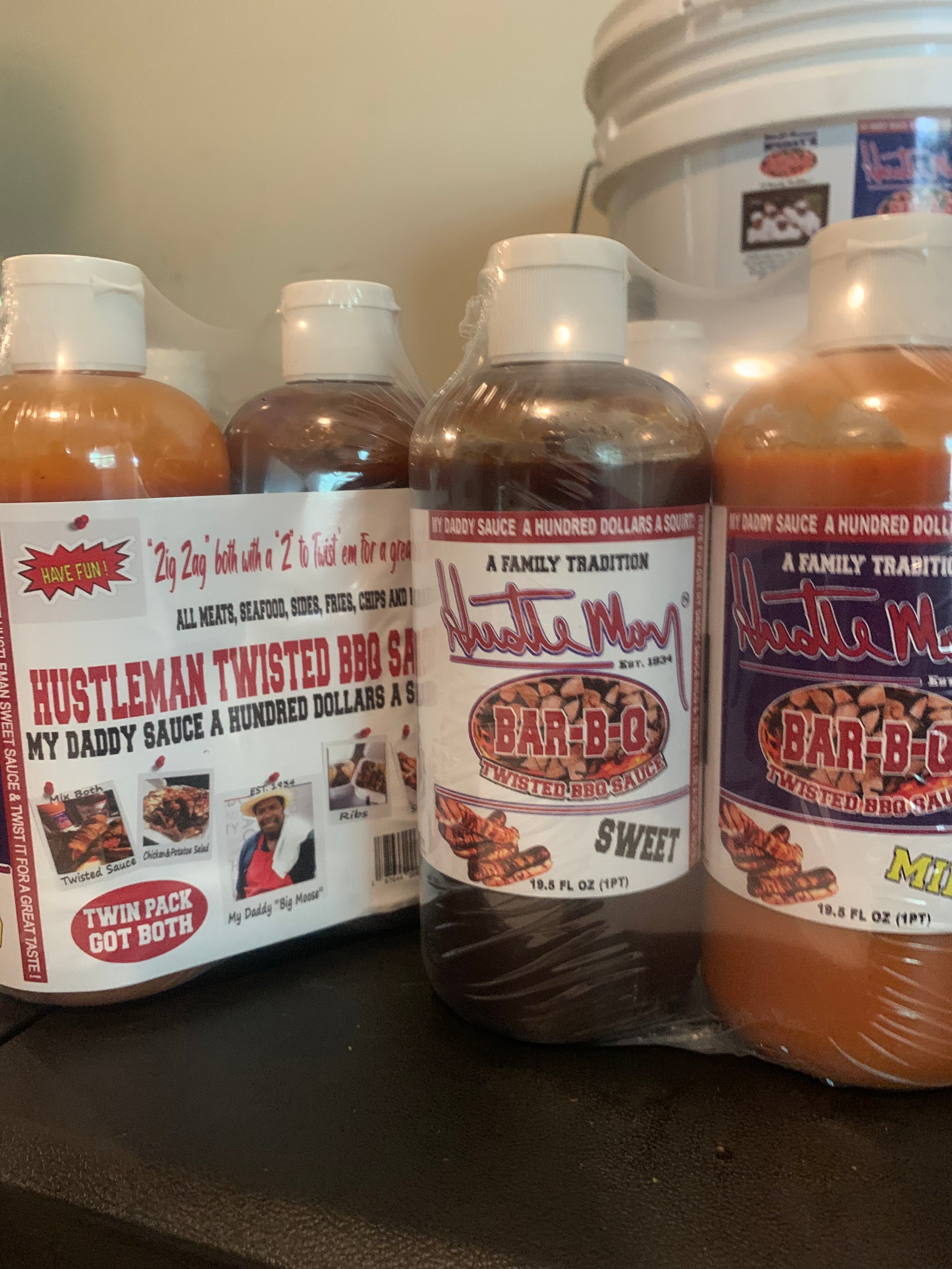 $12.50 (Per Unit) My Daddy Sauce Got D@mn And HustleMan Sweet Sauce –  HustleMan Bbq Daddy Sauce