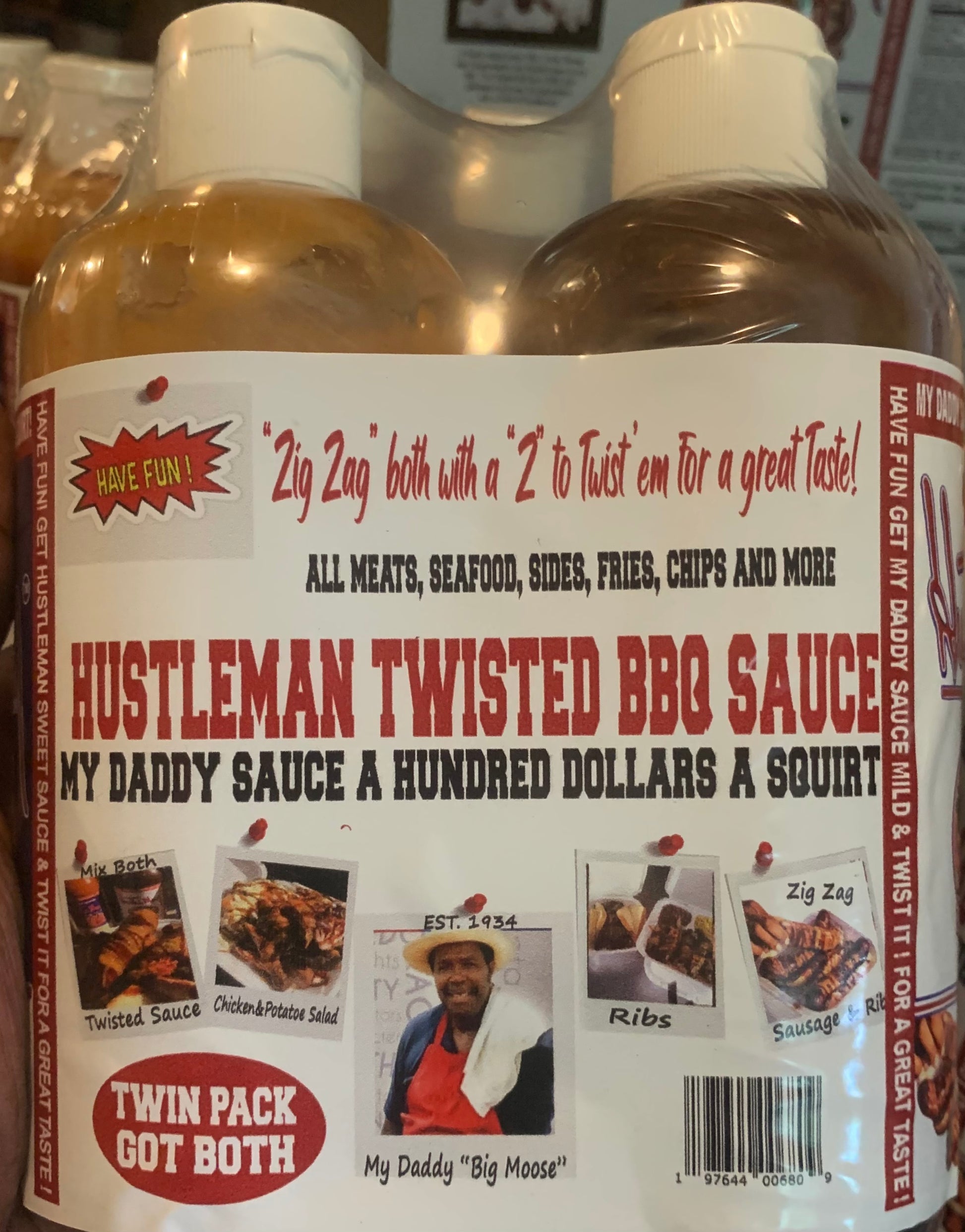 $12.50 (Per Unit) My Daddy Sauce Got D@mn And HustleMan Sweet Sauce –  HustleMan Bbq Daddy Sauce
